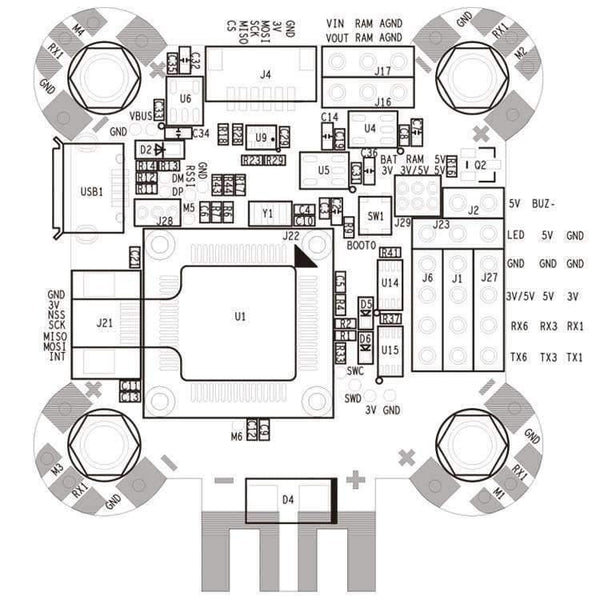 Planet Gates JMT F4 Pro V4 Flight Control Board F4+OSD+PDB for FPV Racing Drone RC Racer