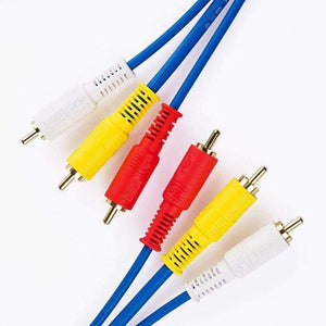 Planet Gates JSJ HIFI OFC 24k gold plated 3RCA Male to 3RCA Male Audio Video Composite AV Cable for Home Theatre DVD VCD Headphone