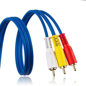 Planet Gates JSJ HIFI OFC 24k gold plated 3RCA Male to 3RCA Male Audio Video Composite AV Cable for Home Theatre DVD VCD Headphone