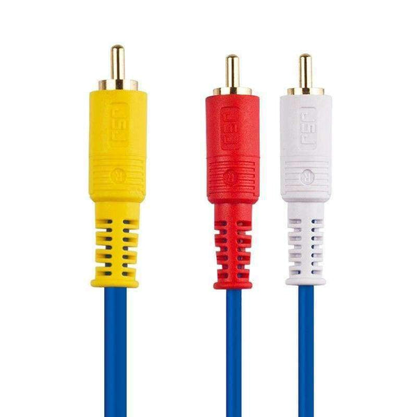 Planet Gates JSJ HIFI OFC 24k gold plated 3RCA Male to 3RCA Male Audio Video Composite AV Cable for Home Theatre DVD VCD Headphone