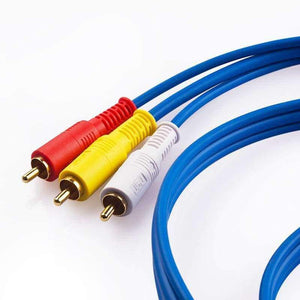 Planet Gates JSJ HIFI OFC 24k gold plated 3RCA Male to 3RCA Male Audio Video Composite AV Cable for Home Theatre DVD VCD Headphone