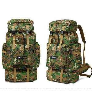 Planet Gates Jungle Camo Tactical Backpack Military Army Waterproof Hiking Camping Backpack Travel Rucksack Outdoor Sports Climbing Bag