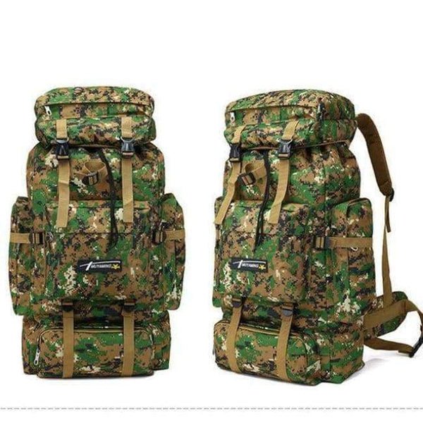 Planet Gates Jungle Camo Tactical Backpack Military Army Waterproof Hiking Camping Backpack Travel Rucksack Outdoor Sports Climbing Bag