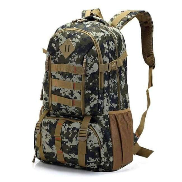 Planet Gates Jungle digital / 50 - 70L Waterproof Camo Tactical Backpack, Molle Military Army Bag,Hiking Hunting Backpack Tourist Rucksack Sport Bag