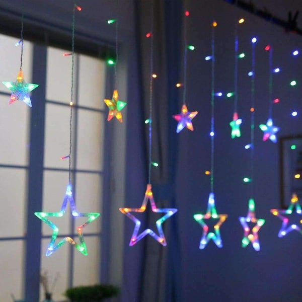 Planet Gates JUNJUE Vánoční osvětlení LED víla hvězda závěs řetězec luminarias girlanda dekorace vánoční svatba pentagram řetězec světlo