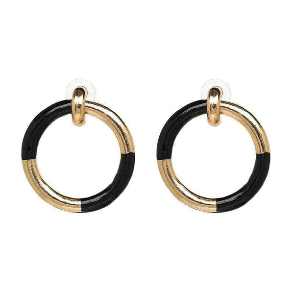 Planet Gates JURAN Gold & White Colors Round Geometric Metal Drop Dangle Earring 2018 New Arrival Statement Earrings For Women Bijoux