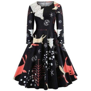 Planet Gates JY12727 / S Christmas Dress Women Casual Dress Casual Slim Bodycon Long Sleeve Plus Size Autumn Winter Elegant Office Party Plaid Dresses