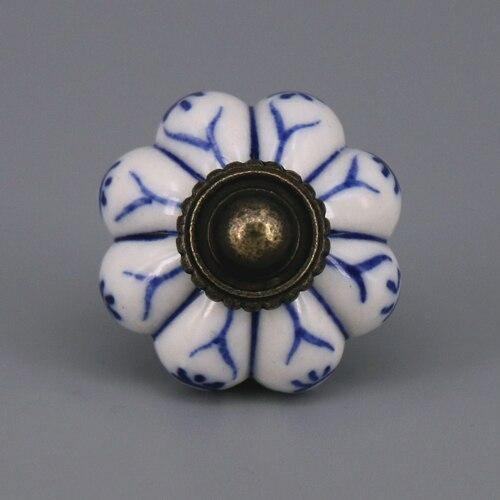 1x Hot selling Pumpkins Knobs Ceramic Kitchen Cupboard Cabinet Wardrobe Baby Children Room Pull Drawer 33mm Porcelain Handle