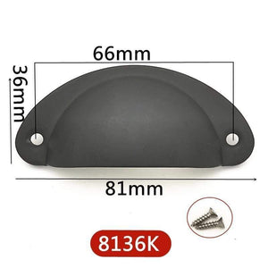 4pcs/lot Metal Kitchen Drawer Cabinet Door Handle Furniture Knobs Hardware Cupboard Antique Iron Shell Pull Handles