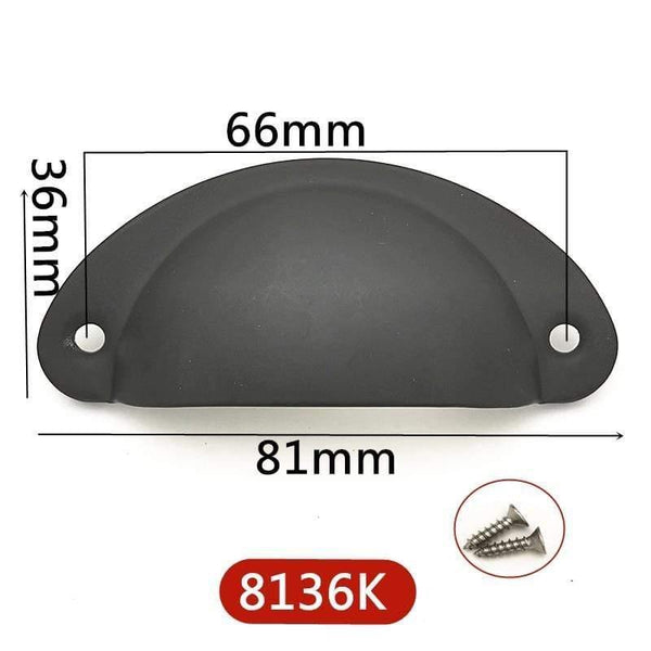 4pcs/lot Metal Kitchen Drawer Cabinet Door Handle Furniture Knobs Hardware Cupboard Antique Iron Shell Pull Handles