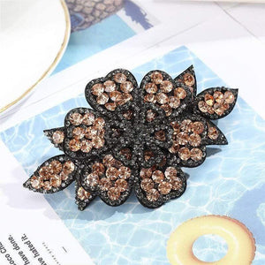 Crystal Flower Barrettes Hair Clips For Women Vintage Rhinestone Hairpins Head Wear Girls Hair Accessories Jewelry Clips