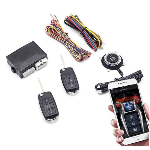 Planet Gates K002LY Remote Control Car Engine Start Stop Button Remotly Ignition System Autostart Central Locking Kit Ranged phone Keyless Entry