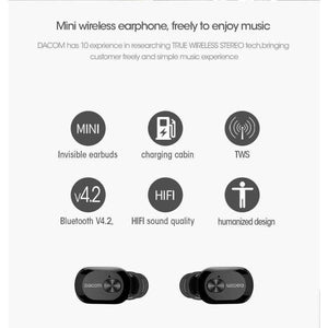 Planet Gates K6H-Black / China Handsfree Air Earpiece Mini Headset HiFi Stereo Bluetooth Earbuds Buds Wireless Earphone Headphone for iOS Android