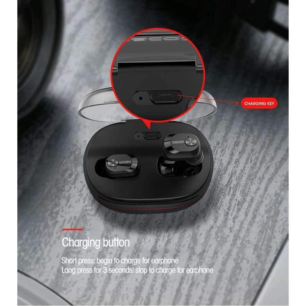 Planet Gates K6H Black / China Wireless Earbuds Earphones Mini Twins Headset Stereo Bluetooth Earphone Wireless Headphones with 1100mAh Box