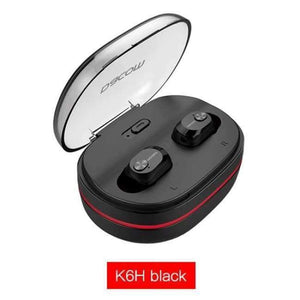 Planet Gates K6H Black / China Wireless Earbuds Earphones Mini Twins Headset Stereo Bluetooth Earphone Wireless Headphones with 1100mAh Box
