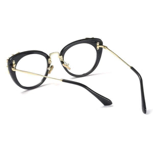 Planet Gates Kachawoo rhinestone eyeglasses ladies luxury transparent sexy cat eye eyewear frames women decoration accessories