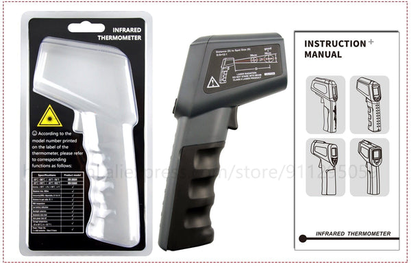 Planet Gates Kaemeasu Digital Infrared Thermometer -50~1600 Measuring Range,Non-Contact, Safety,Cooking,Industrial Electronic Thermometer Gun
