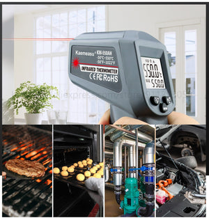Planet Gates Kaemeasu Digital Infrared Thermometer -50~1600 Measuring Range,Non-Contact, Safety,Cooking,Industrial Electronic Thermometer Gun