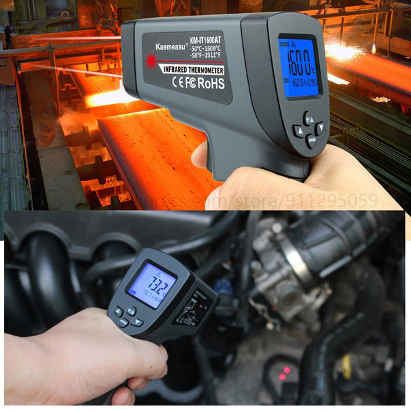Planet Gates Kaemeasu Digital Infrared Thermometer -50~1600 Measuring Range,Non-Contact, Safety,Cooking,Industrial Electronic Thermometer Gun