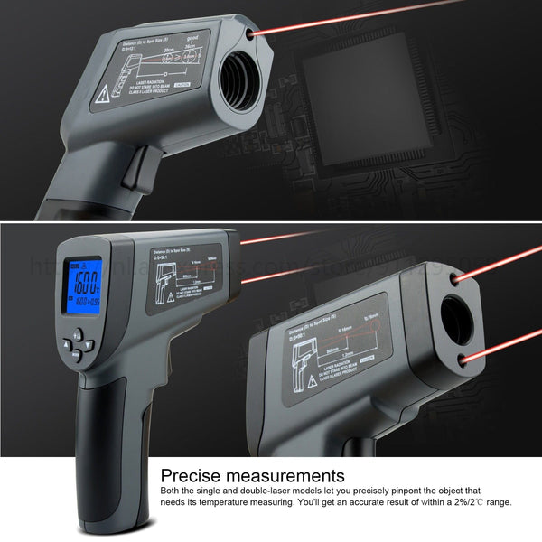 Planet Gates Kaemeasu Digital Infrared Thermometer -50~1600 Measuring Range,Non-Contact, Safety,Cooking,Industrial Electronic Thermometer Gun