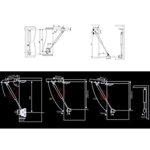 Planet Gates KAK 25KG/250N Copper Force Door Lift Support Gas Hydraulic Spring Hinge Cabinet Door Kitchen Cupboard Hinges Furniture Hardware