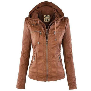Planet Gates Kakki / M Winter Faux Leather Jacket Women Casual Basic Coats Plus Size 7XL Ladies Basic Jackets Waterproof Windproof Coats Female 50