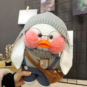 Planet Gates Kawaii Cartoon LaLafanfan 30cm Cafe Duck Plush Toy Stuffed Soft Kawaii Duck Doll Animal Pillow Birthday Gift for Kids Children
