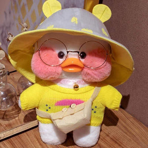 Planet Gates Kawaii Cartoon LaLafanfan 30cm Cafe Duck Plush Toy Stuffed Soft Kawaii Duck Doll Animal Pillow Birthday Gift for Kids Children