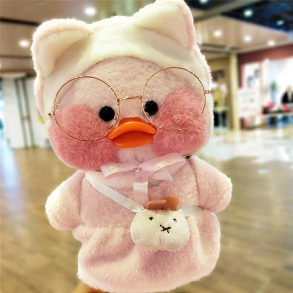 Planet Gates Kawaii Cartoon LaLafanfan 30cm Cafe Duck Plush Toy Stuffed Soft Kawaii Duck Doll Animal Pillow Birthday Gift for Kids Children