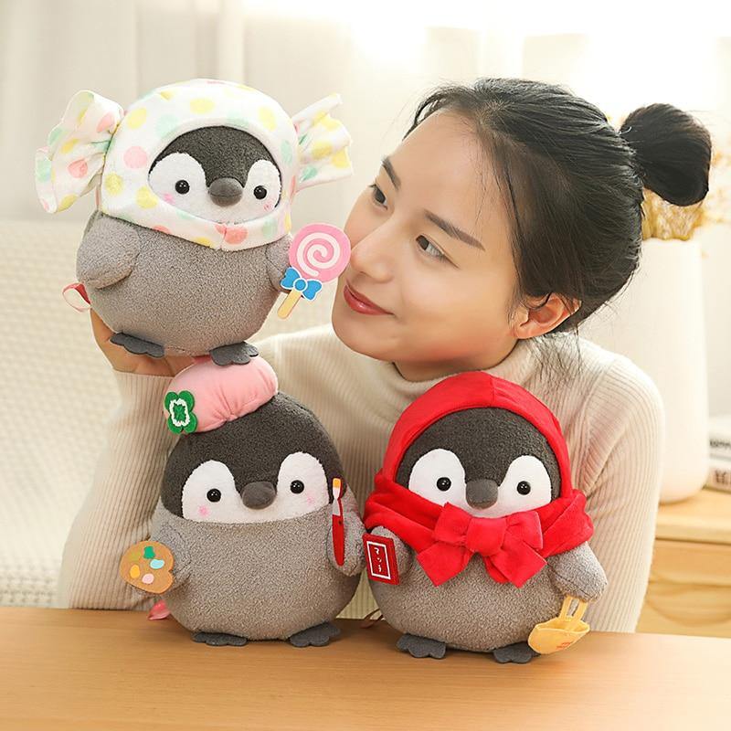 Kawaii Penguin Stuffed Plush Doll Pendant Cosplay Rabbit&Panda&Tiger Toy Baby Soft Animal Penguin Doll Kids Girl Birthday Gift