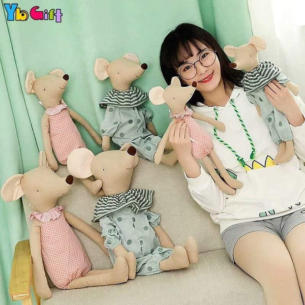Kawaii Plush Toys Love Mice Mouse Plush Toys For Children Soft Stuffed Baby Doll  Girls Toys Cute Birthday Gift Photography Doll