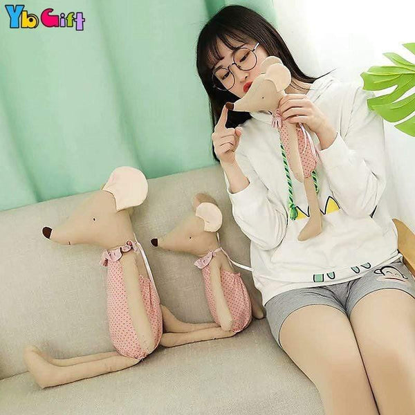 Kawaii Plush Toys Love Mice Mouse Plush Toys For Children Soft Stuffed Baby Doll  Girls Toys Cute Birthday Gift Photography Doll