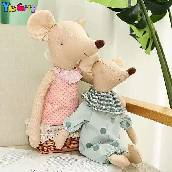 Kawaii Plush Toys Love Mice Mouse Plush Toys For Children Soft Stuffed Baby Doll  Girls Toys Cute Birthday Gift Photography Doll