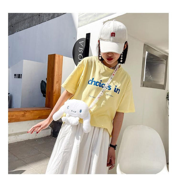 Planet Gates KAWAII Sanriod Anime cartoon Series Cinnamorol soft  plush toy Messenger Bag pocket money Bag Cosmetic bag Baby Boy girl Gift