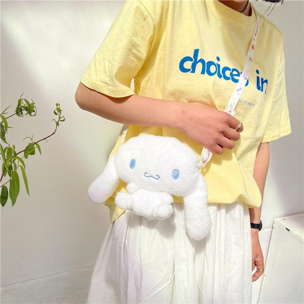 Planet Gates KAWAII Sanriod Anime cartoon Series Cinnamorol soft  plush toy Messenger Bag pocket money Bag Cosmetic bag Baby Boy girl Gift