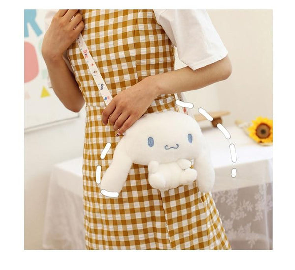 Planet Gates KAWAII Sanriod Anime cartoon Series Cinnamorol soft  plush toy Messenger Bag pocket money Bag Cosmetic bag Baby Boy girl Gift