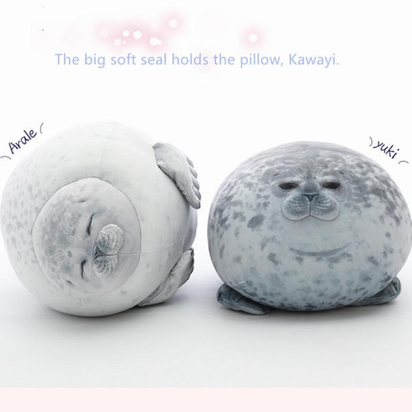 Planet Gates Kawaii Seal Plush Toys Imitation Sea Animal Throw Pillows Soft Plushies Dolls Room and Bed Decorations for Kids Birthday Gifts