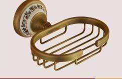 Planet Gates KBV Ceramic Bathroom Products Round Base Brushed Accessories Set Antique Brass Bath Hardware Sets wall mounted anqtiue bathroom set