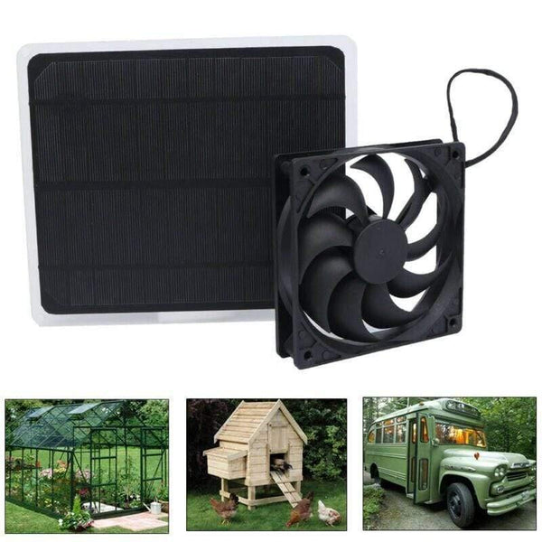 *Keeps Air Clean  10W Solar Powered USB Fan Mini Ventilator For Greenhouse Pet /Dog Chicken House