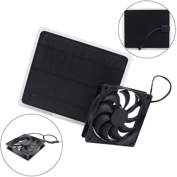 *Keeps Air Clean  10W Solar Powered USB Fan Mini Ventilator For Greenhouse Pet /Dog Chicken House