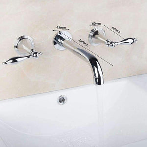 Planet Gates KEMAIDI Bathroom Faucet Bathtub Faucets Construction & Real Estate Wall Mounted Two Handles 3 Pcs Set Bath Fixtures Sets