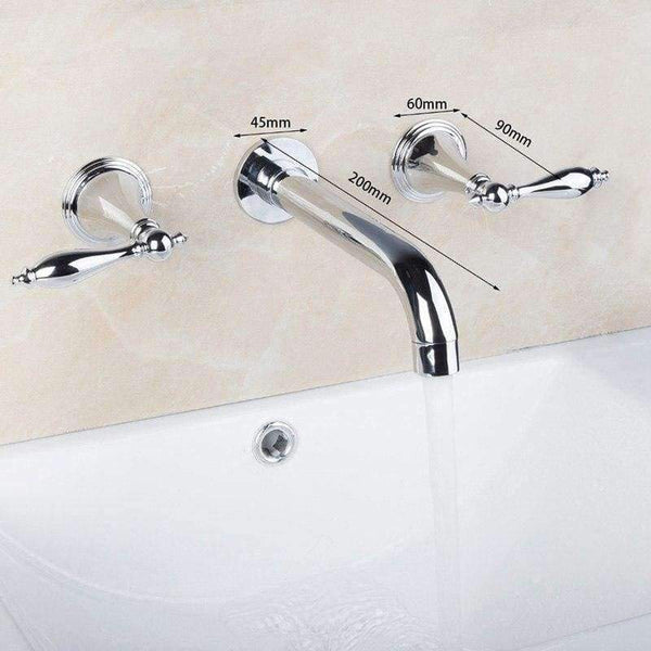 Planet Gates KEMAIDI Bathroom Faucet Bathtub Faucets Construction & Real Estate Wall Mounted Two Handles 3 Pcs Set Bath Fixtures Sets