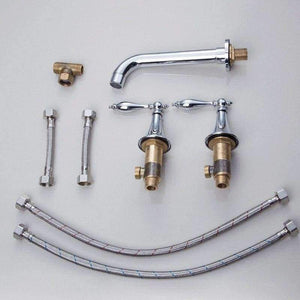 Planet Gates KEMAIDI Bathroom Faucet Bathtub Faucets Construction & Real Estate Wall Mounted Two Handles 3 Pcs Set Bath Fixtures Sets