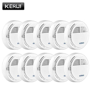 Planet Gates KERUI 10PCS Wireless Sensitive Fire Protection Smoke Detector Work Independently Home Warehouse Office Security Alarm