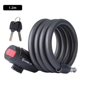 Planet Gates key 1.2m Bicycle Lock 1.2m 1.8m Road Mountain Bike Black Folding Cable Locks cycle lucchetto bici antivol velo MTB Key Code Bicycle Lock