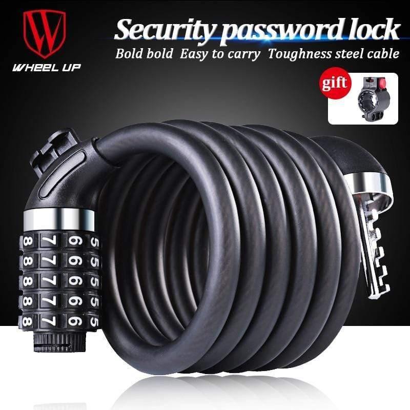 Planet Gates key 1.2m Bicycle Lock 1.2m 1.8m Road Mountain Bike Black Folding Cable Locks cycle lucchetto bici antivol velo MTB Key Code Bicycle Lock