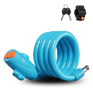Planet Gates Key Lock Blue Bicycle Lock Code Key Locks Bike Cycling Password Combination Security Steel Wire Locks Bicycle Accessories Multicolor