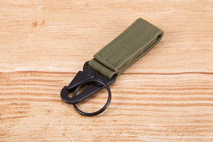 Planet Gates Keychain Military nylon metal button Oyster mouth shape Paste belts Cool alloy buckle men eagle belt
