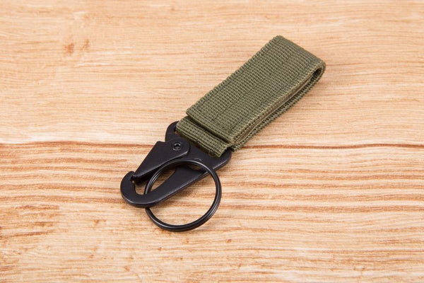 Planet Gates Keychain Military nylon metal button Oyster mouth shape Paste belts Cool alloy buckle men eagle belt