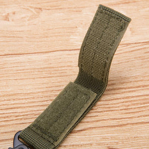 Planet Gates Keychain Military nylon metal button Oyster mouth shape Paste belts Cool alloy buckle men eagle belt